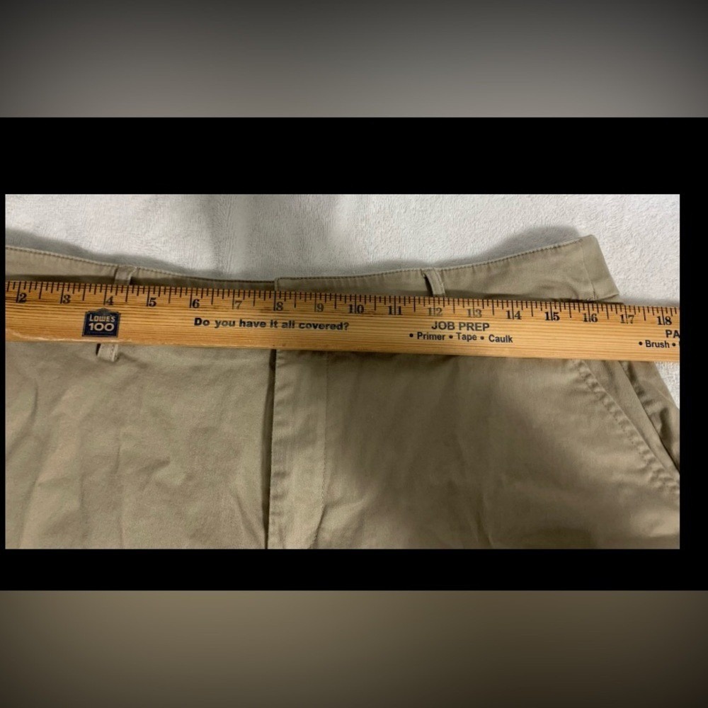 Khaki‎ Straight Leg Chino Pants Womens 14 casual slacks Business Casual Straight - Picture 9 of 13